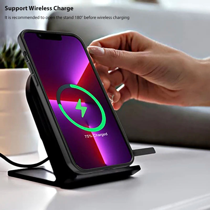 Magnetic Mobile Phone Case with Stand for Iphone 16 14 plus 15 13 Pro Max 12 11 Cases Protective Apple Cover with Kickstand